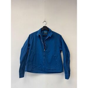 Vintage Golfer Jacket Blue Medium Cotton Zip‎ Front Golf Harrington 70s